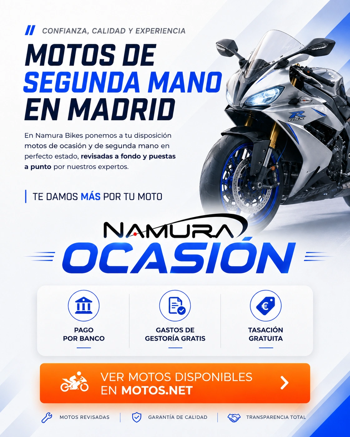 Namura Ocasión, motos de segunda mano en Madrid